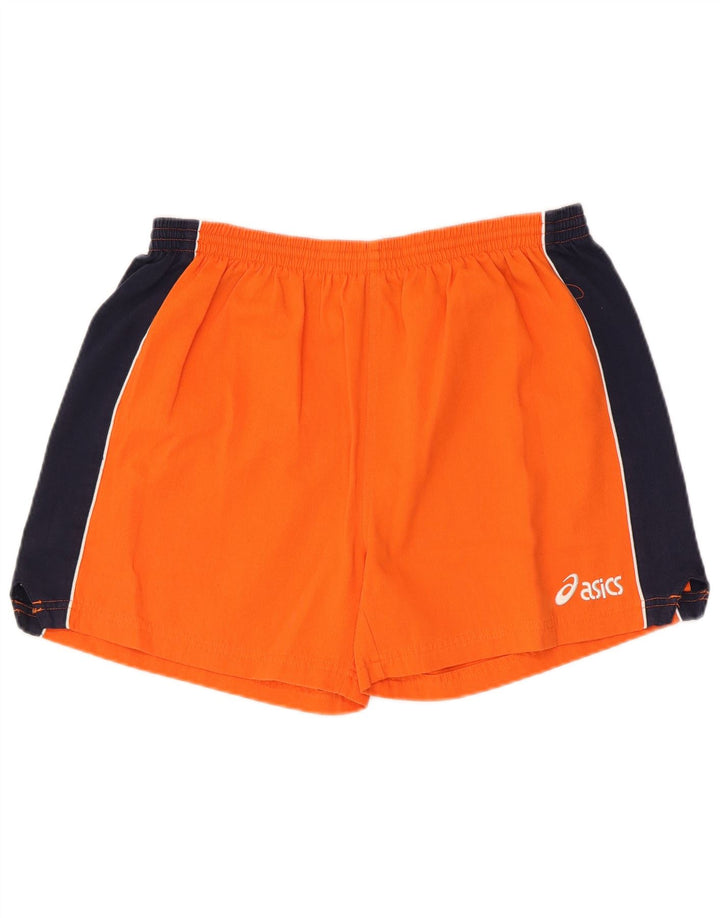 Pantaloni scurți sport Asics pentru bărbați, mari, portocalii, poliester color bloc