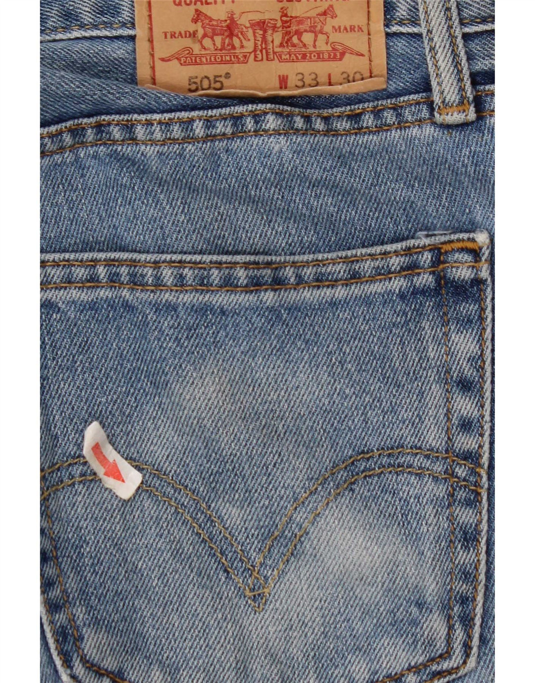 Blugi drepti pentru bărbați Levi's 505 W33 L30 Bumbac albastru
