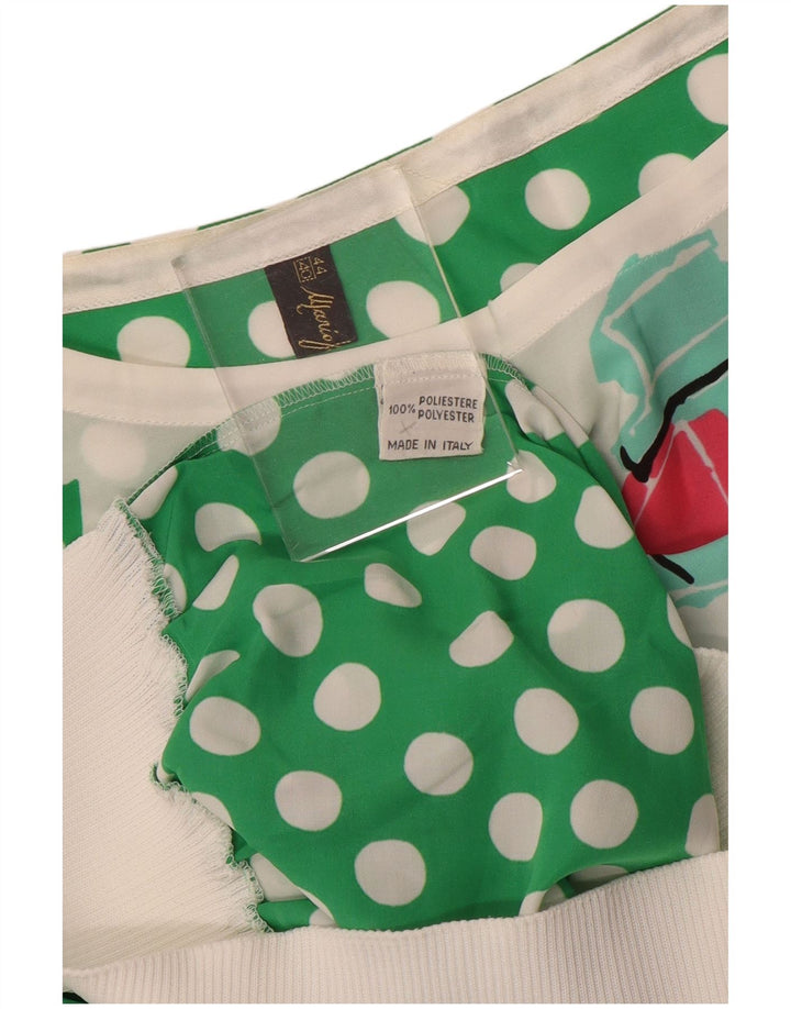 Bluză cu grafică pentru femei Mario Pucci Cecconi Top IT 44 Medium White Polka Dot