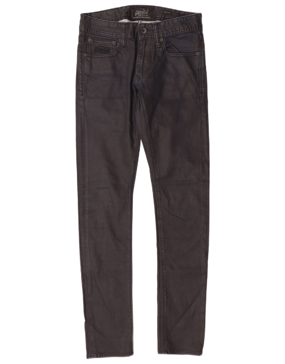 Blugi skinny pentru femei Superdry W28 L32 Black Cotton Classic