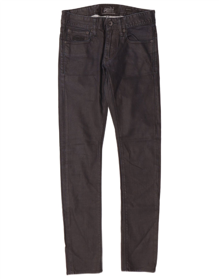 Blugi skinny pentru femei Superdry W28 L32 Black Cotton Classic