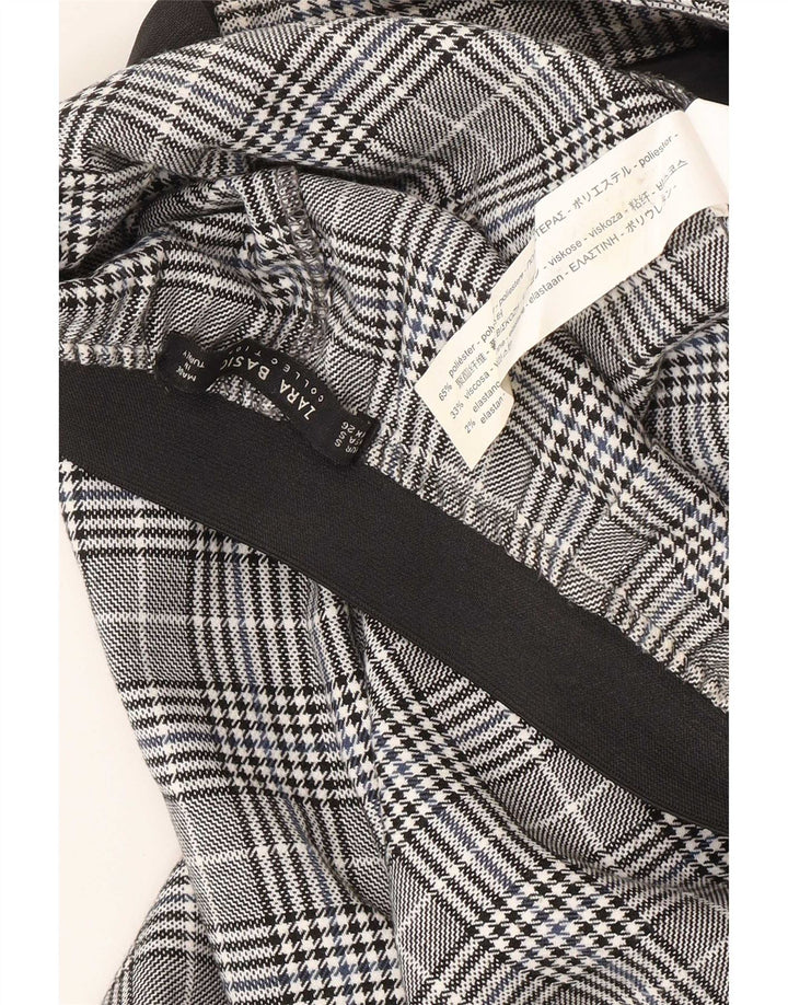 Pantaloni chino conici pentru femei Zara Mici L27 L25 Poliester cu carouri gri