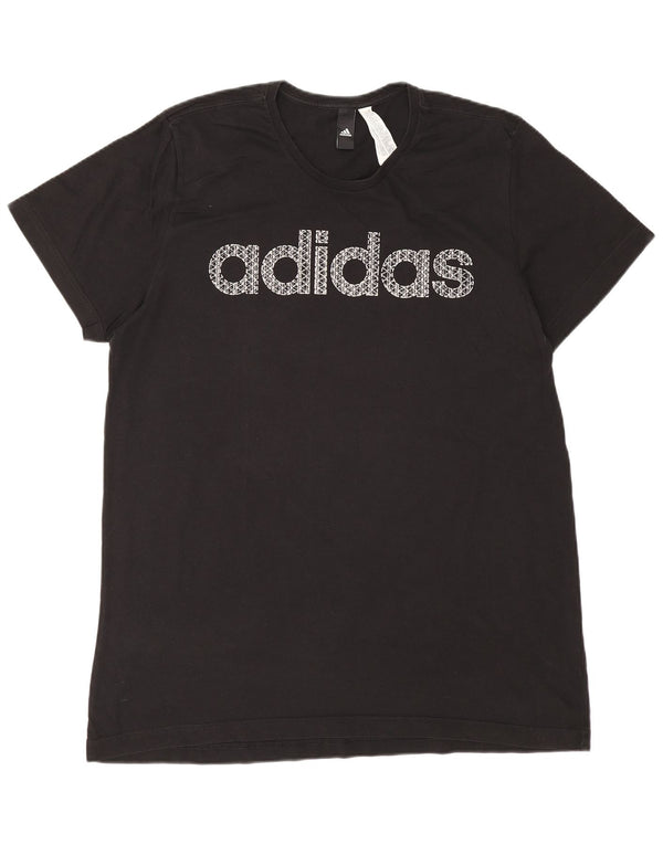 Tricou grafic pentru bărbați Adidas Top XL bumbac negru