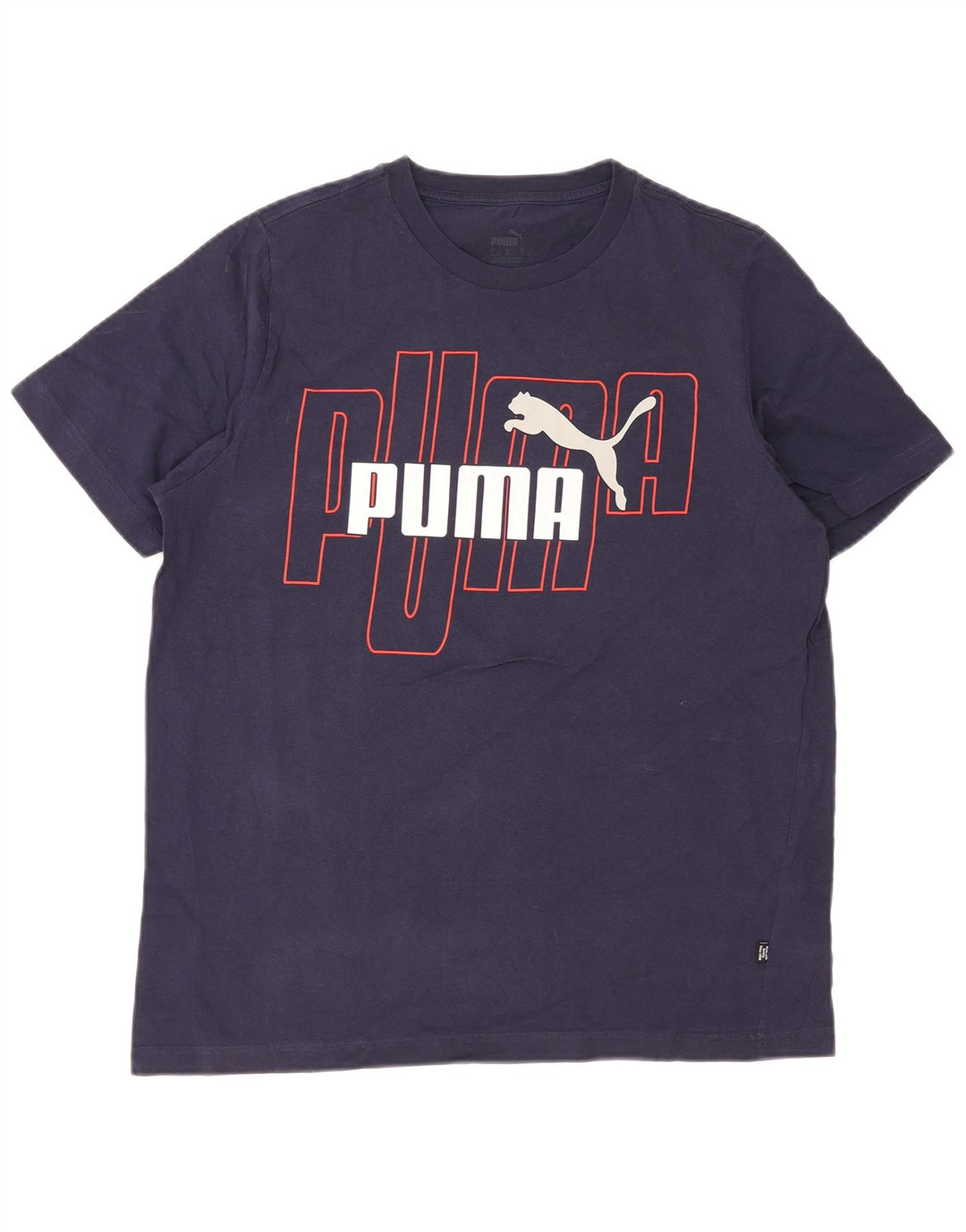 Tricou grafic Puma pentru bărbați Top mare din bumbac bleumarin