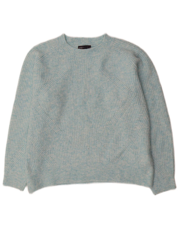 Marks & Spencer Pulover supradimensionat cu gât de barcă pentru femei UK 14 Medium Blue