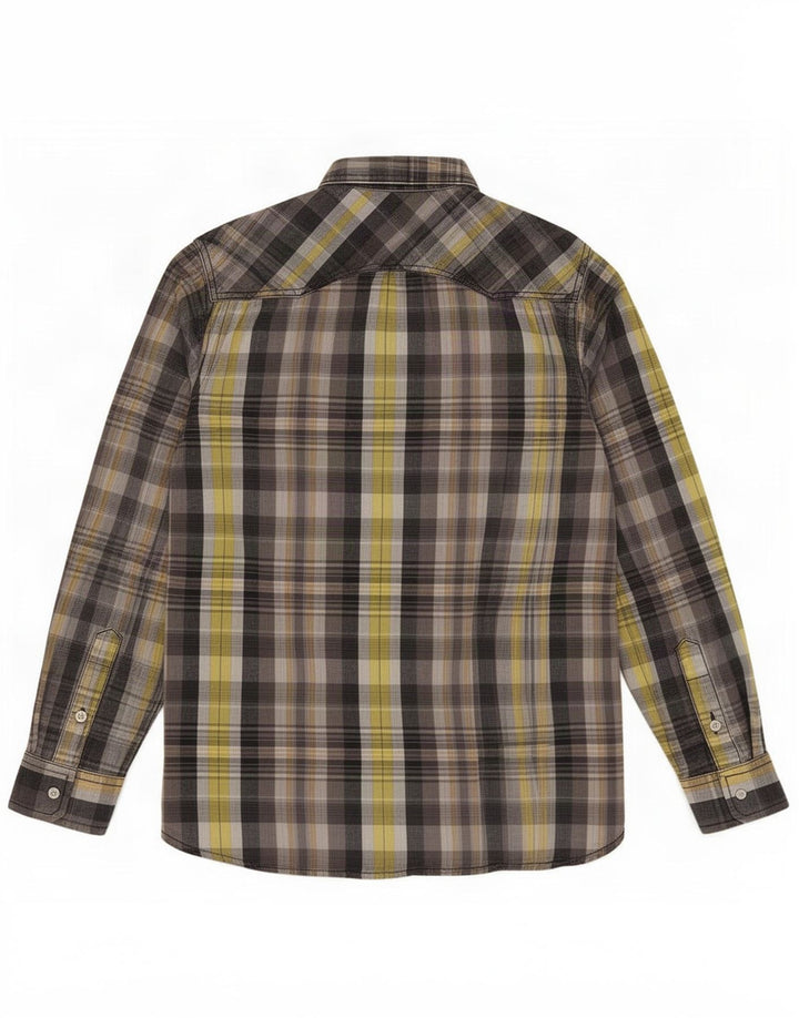 Cămașă modernă pentru bărbați Levi's, bumbac cu carouri mici, gri