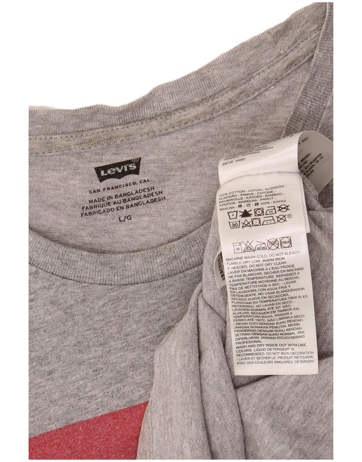 Tricou grafic pentru bărbați LEVI'S Top mare bumbac gri