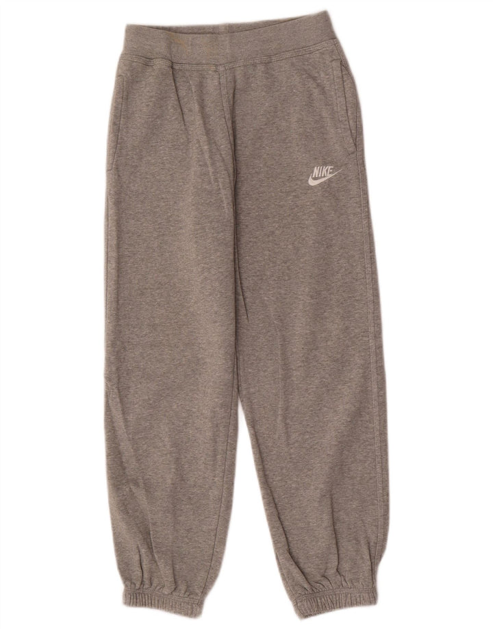 NIKE Boys Tracksuit Trousers Joggers 10-11 Years Medium Grey Cotton
