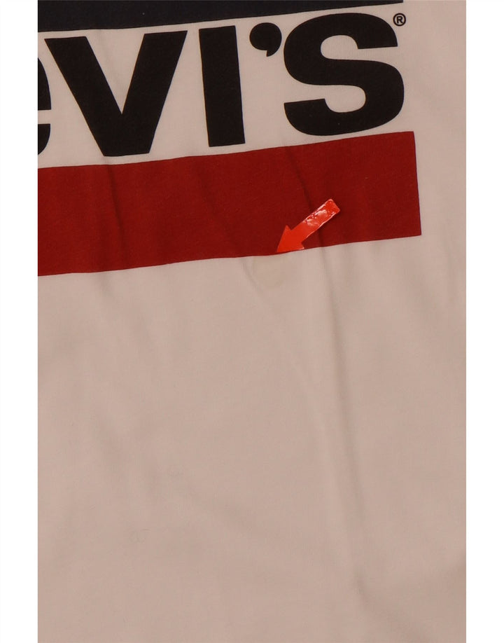 Tricou grafic pentru femei LEVI'S Top UK 12 Bumbac alb mediu