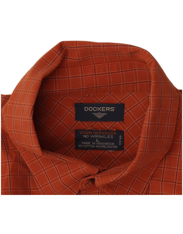 Cămașă Dockers pentru bărbați, mare, portocaliu, din bumbac