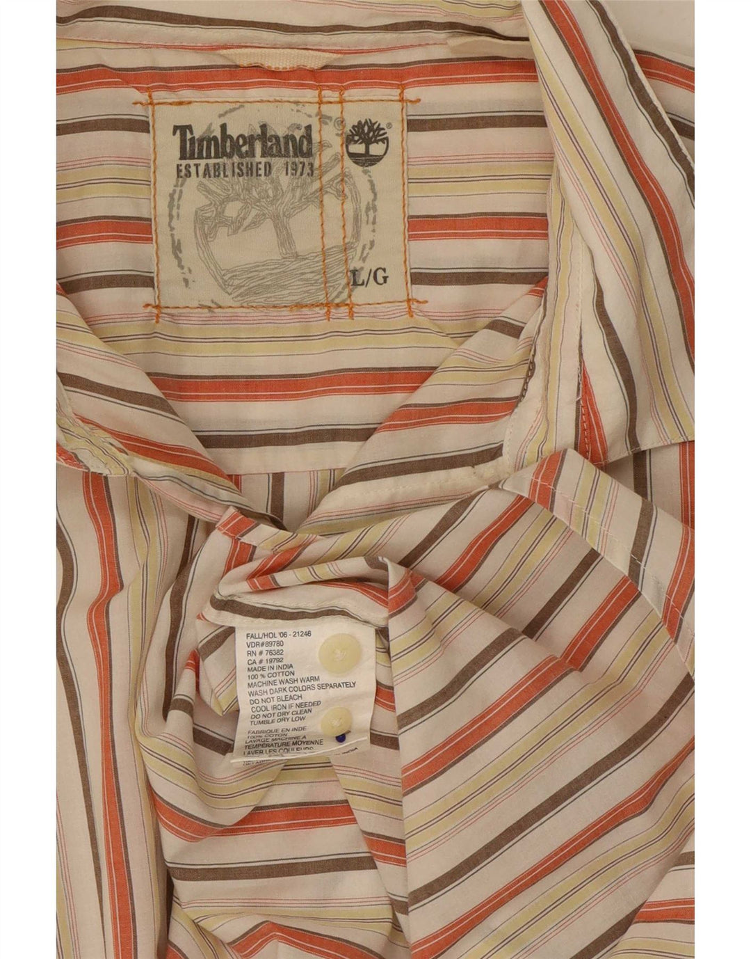 Cămașă pentru bărbați Timberland, bumbac cu dungi multicolore
