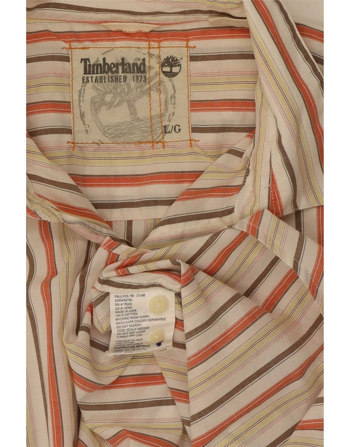 Cămașă pentru bărbați Timberland, bumbac cu dungi multicolore