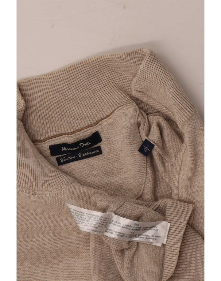 Pulover Massimo Dutti pentru bărbați, cu fermoar, cu gât, bumbac mare, gri