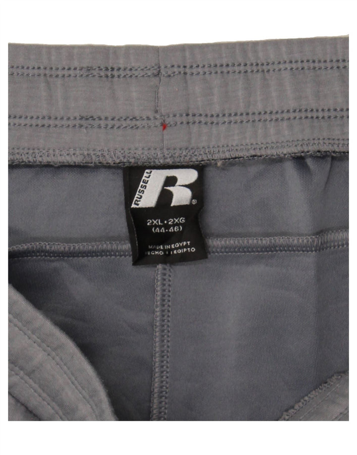 RUSSELL ATHLETIC Mens Sport Shorts 2XL  Grey Polyester Vintage Russell Athletic and Second-Hand Russell Athletic from Messina Hembry 