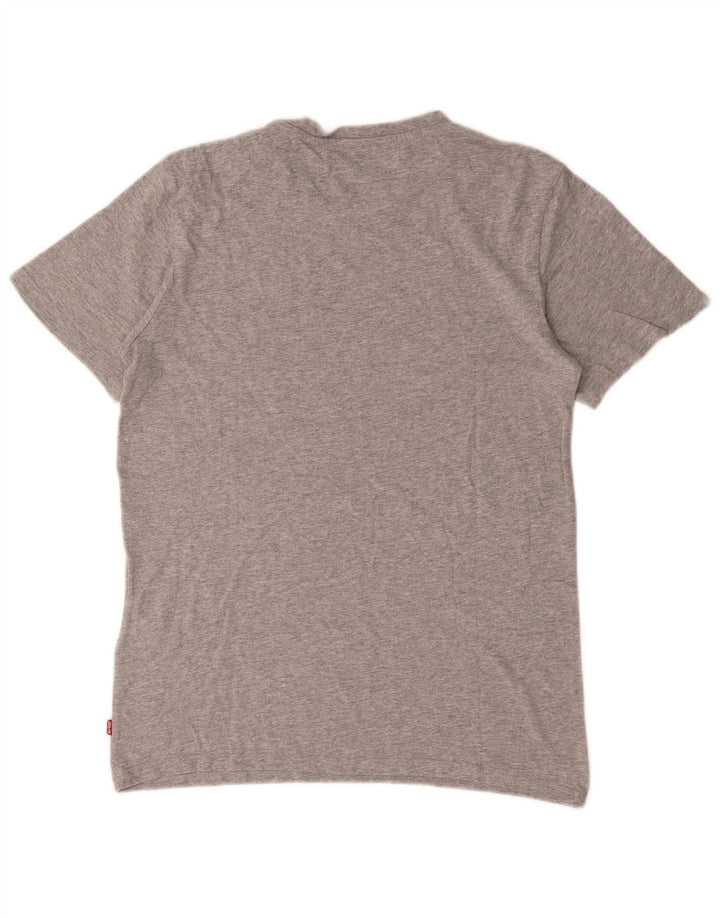 Tricou grafic Levi's pentru bărbați Top mic, gri, bumbac cu pete