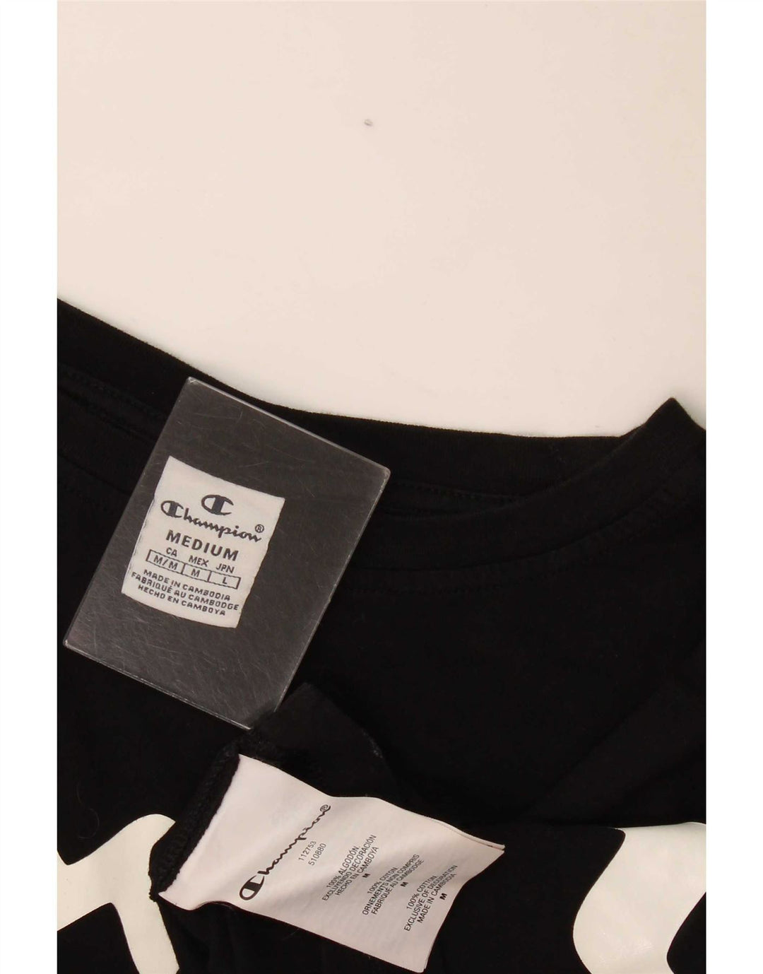 Tricou cu grafic supradimensionat pentru femei Champion UK 14 Medium Negru