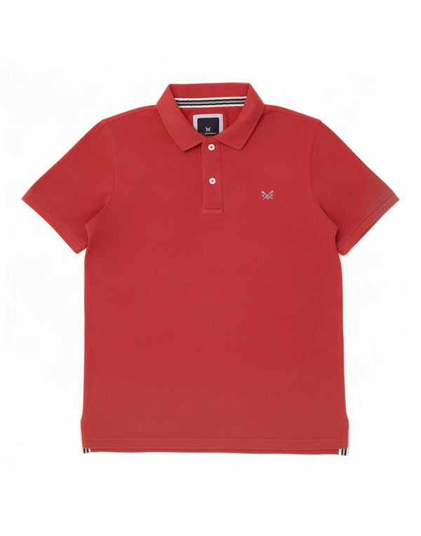 Crew Clothing Mens Polo Shirt Medium Maroon Cotton