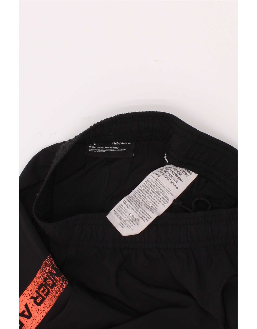 Pantaloni scurți sport grafic Under Armour pentru băieți 9-10 ani poliester negru mediu