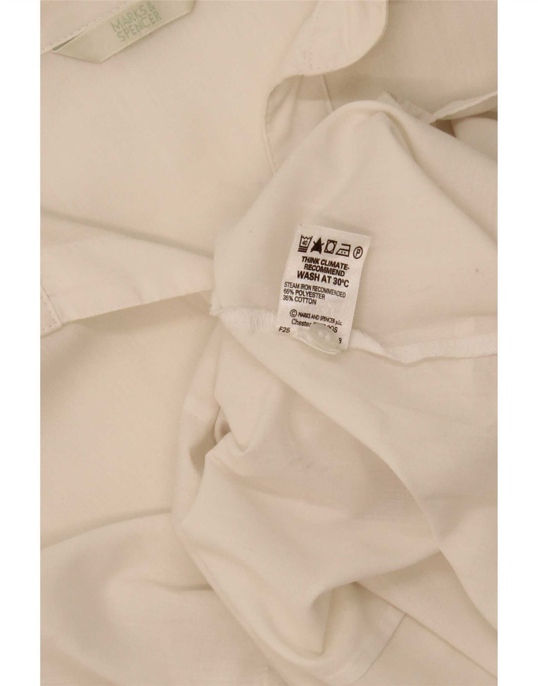 Cămașă fără mâneci pentru femei Marks & Spencer UK 20 2XL Poliester alb