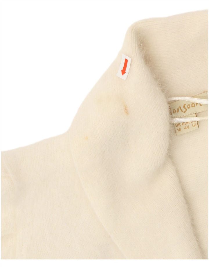 Pulover bolero pentru femei Monsoon UK 16, mare, alb de angora