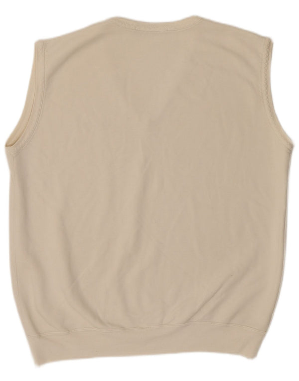 Best Company Mens Vest Tank Top Mare Bej Bumbac