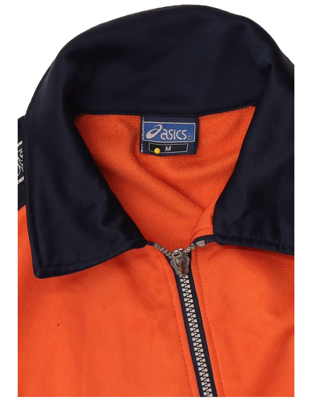 Jachetă de top pentru trening grafic Asics pentru femei UK 14 Medium Orange Colorblock
