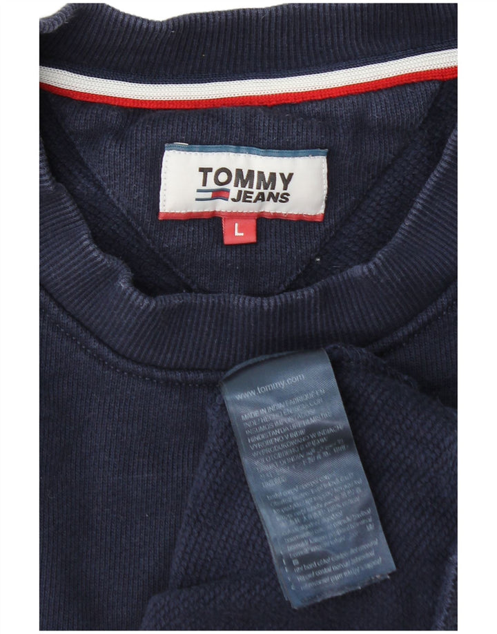 Hanorac grafic pentru bărbați Tommy Hilfiger Pulover mare, bleumarin, color block