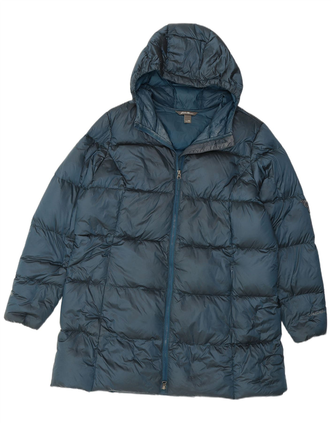 Jachetă căptușită cu glugă pentru femei Eddie Bauer UK 20 2XL Blue Nylon