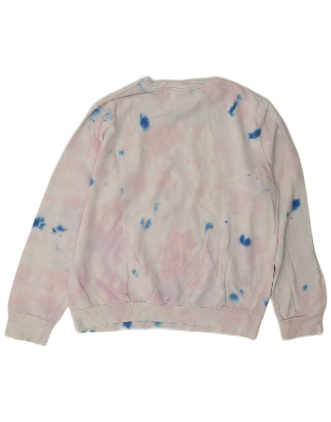 Pulover cu grafic pentru femei Ellesse UK 12, bumbac Tie Dye alb mediu