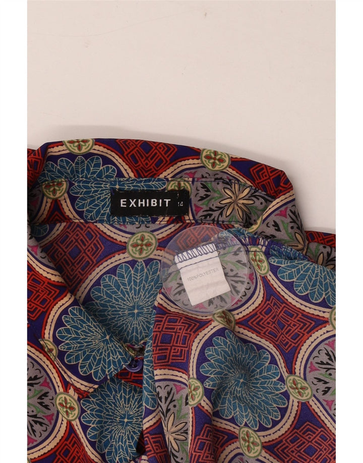 Bluză cămașă pentru femei Exibit UK 14 Poliester geometric multicolor mare