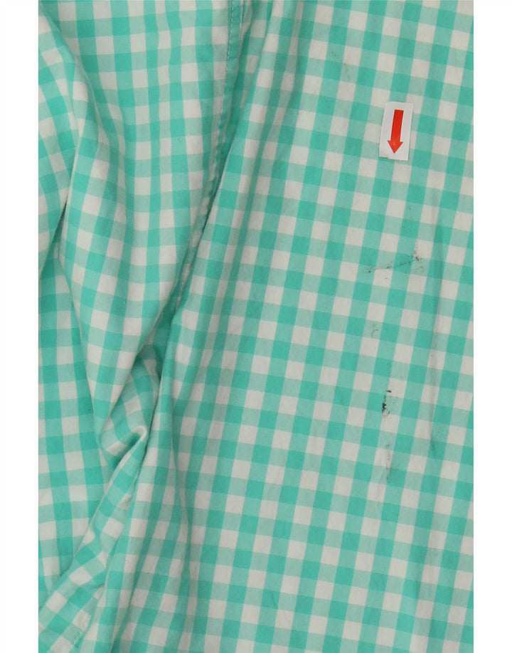 Cămașă pentru bărbați VINEYARD VINES Slim Fit Bumbac Vichy Turcoaz mediu