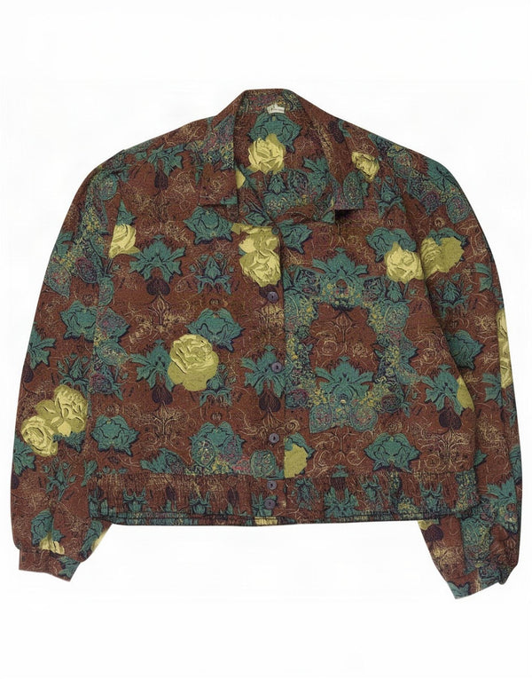 Bluză de damă Vintage cămașă supradimensionată EU 44 XL Multicolor Floral