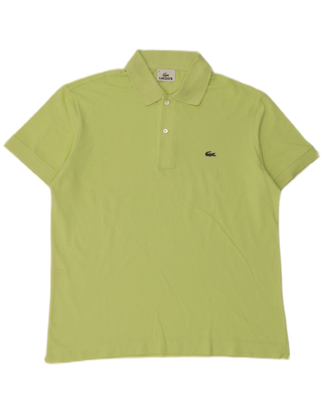 Tricou polo Lacoste pentru bărbați, mărimea 4, bumbac verde mediu