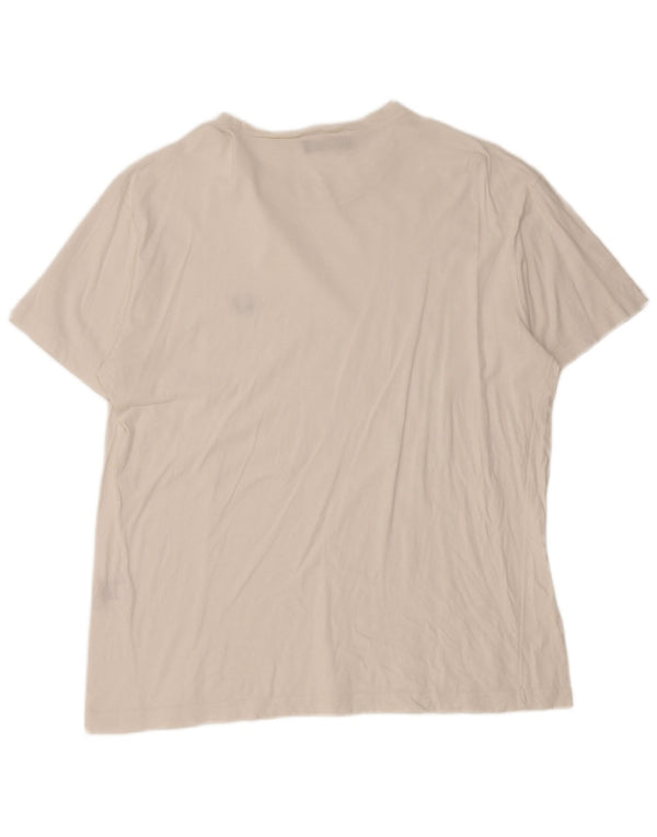 Tricou Fred Perry pentru bărbați Top mare din bumbac alb
