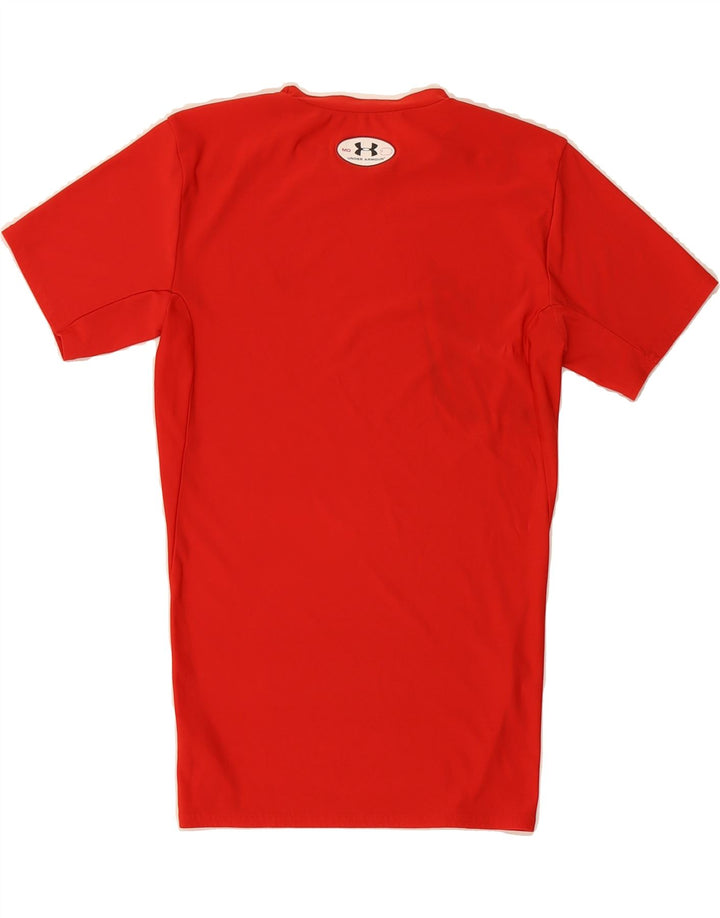 UNDER ARMOUR Womens Heat Gear T-Shirt Top UK 12 Medium Red Polyester Vintage Under Armour and Second-Hand Under Armour from Messina Hembry 