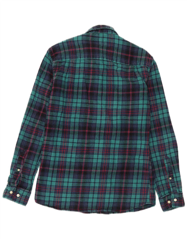 Cămașă de flanel pentru bărbați Jack Wills, bumbac cu carouri verde mediu
