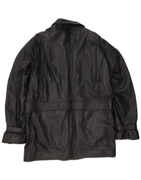 Jachetă de piele vintage pentru bărbați UK 38 Medium Black