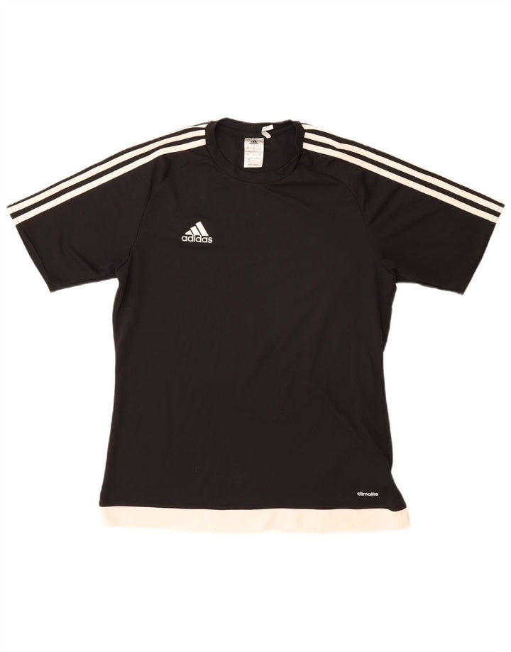 Tricou pentru bărbați ADIDAS Climalite Top Mediu Negru Poliester Colorblock