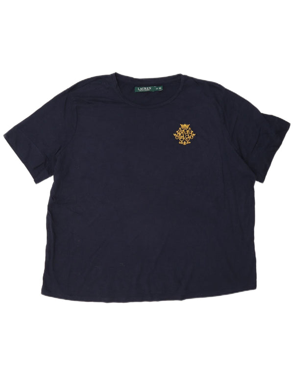 Tricou pentru femei Ralph Lauren UK 20 2XL Bumbac bleumarin