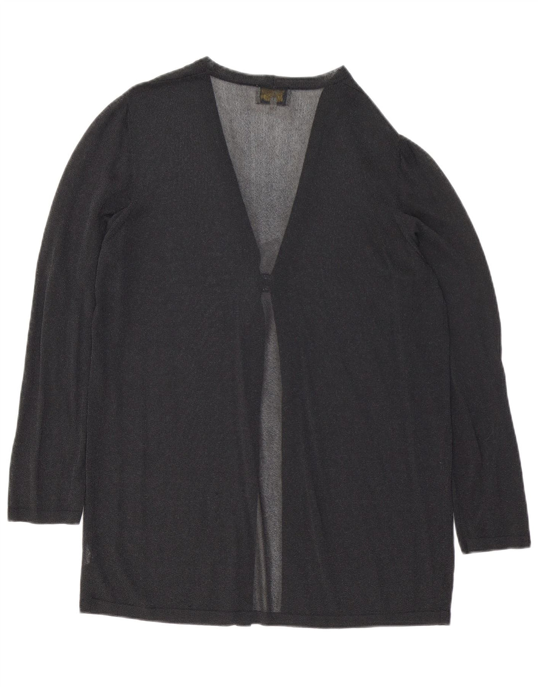 Luisa Spagnoli Womens See Through Cardigan Top UK 14 Medium Black Viscose