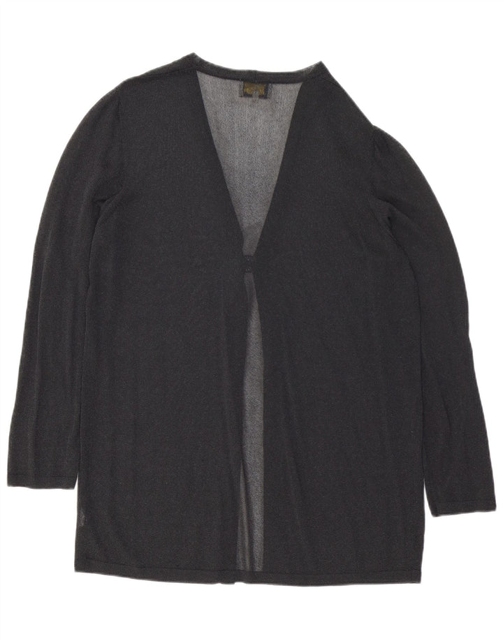 Luisa Spagnoli Womens See Through Cardigan Top UK 14 Medium Black Viscose