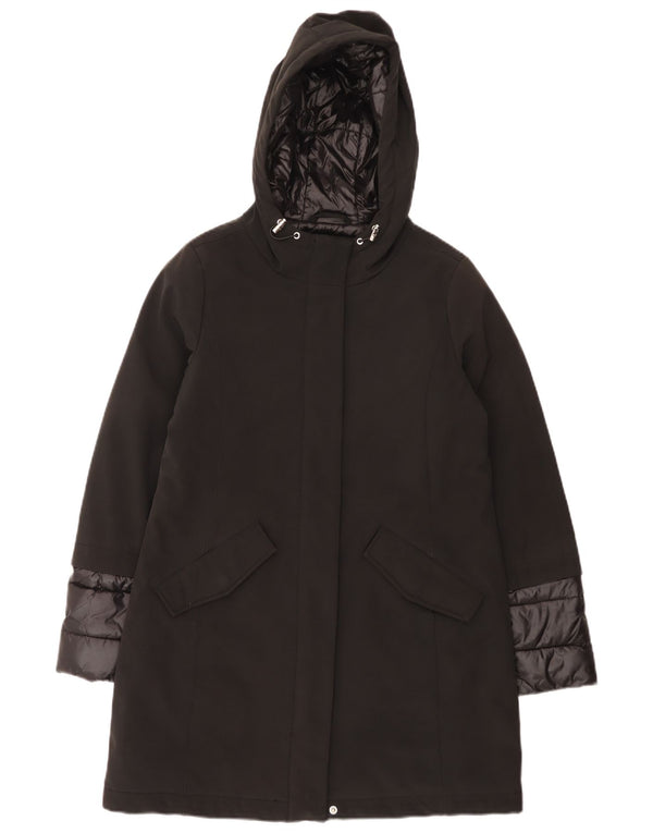 Champion Womens Hooded Padded Coat UK 14 Medium Black Polyester