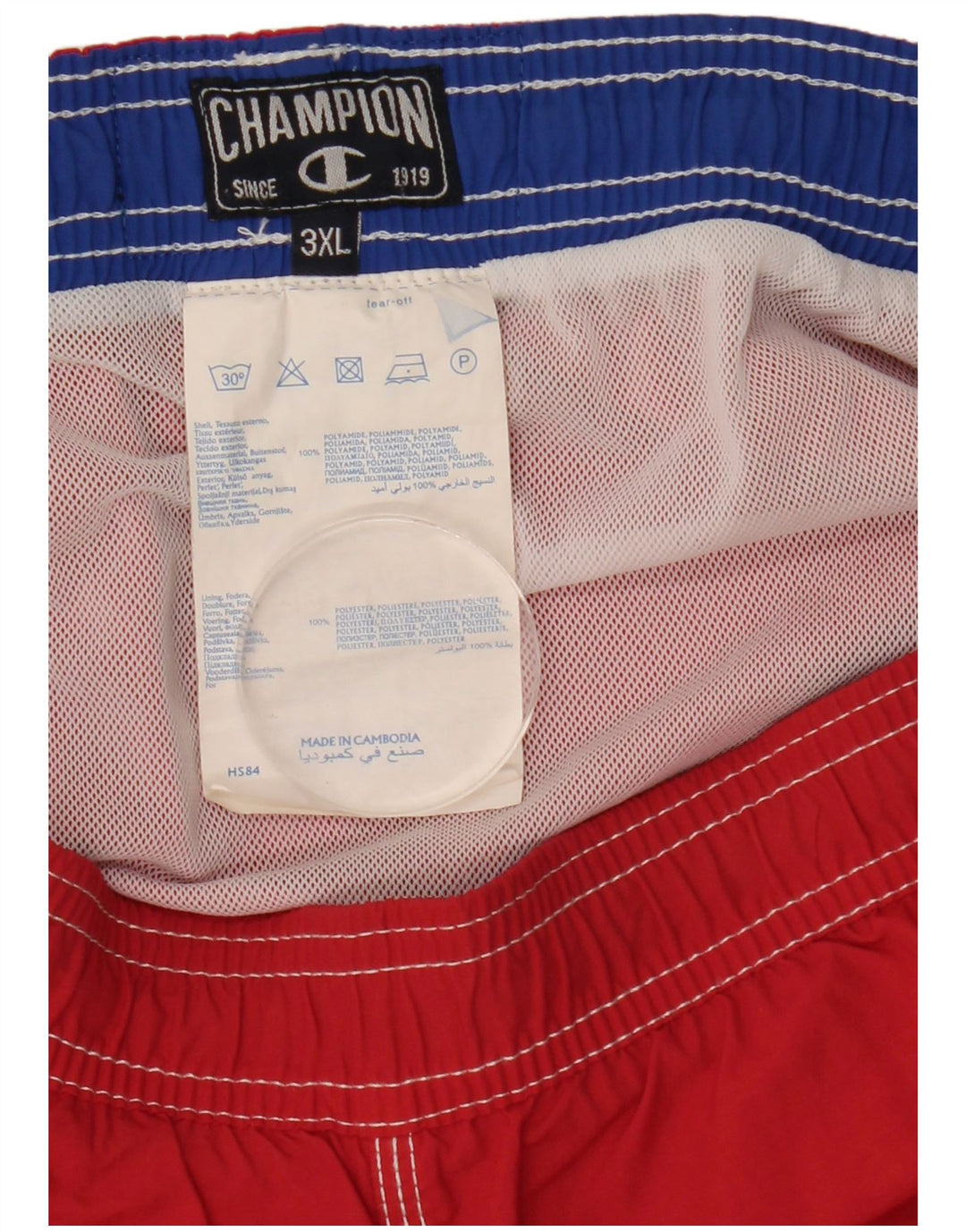 Pantaloni scurți de înot Champion pentru bărbați 3XL poliamidă roșie