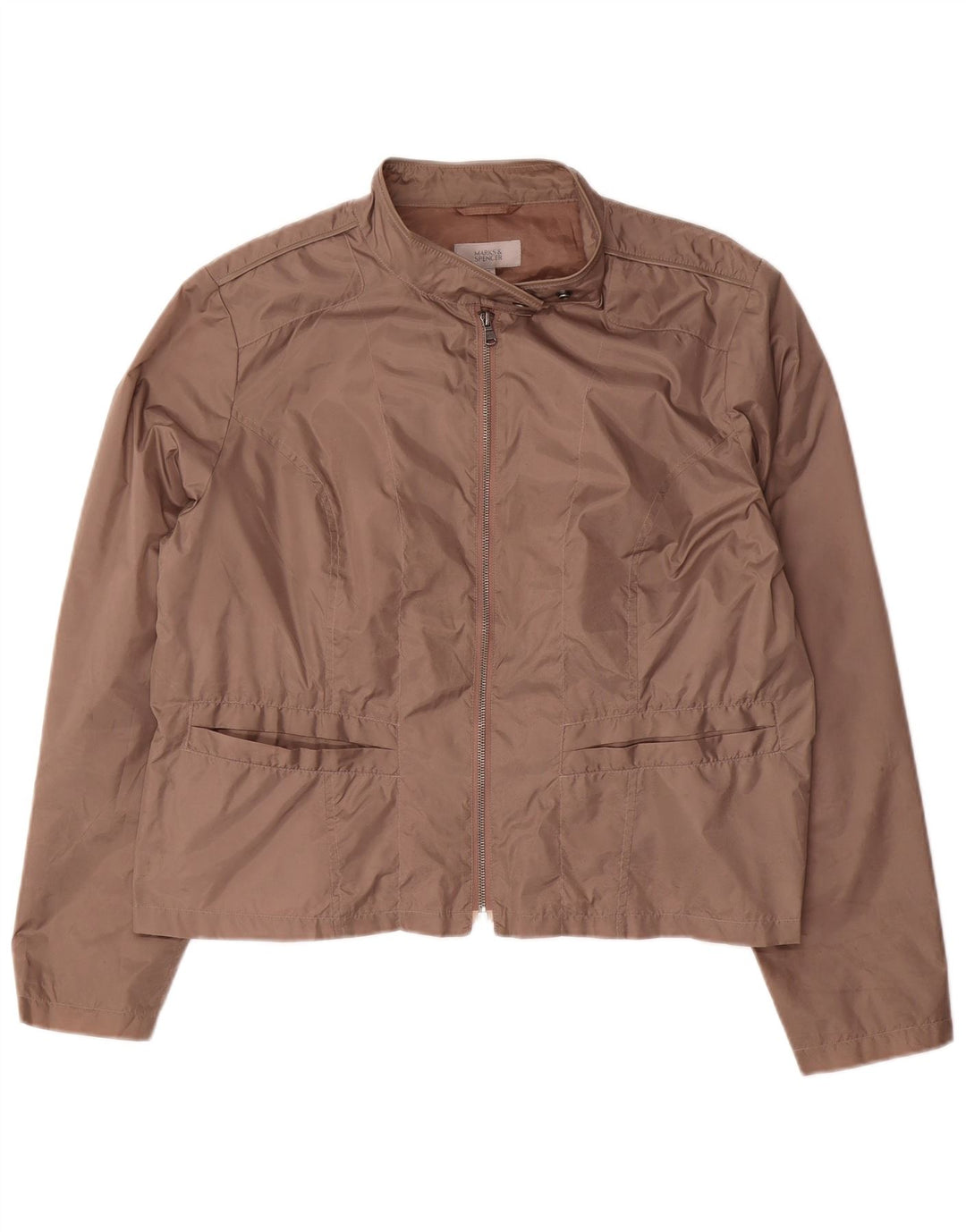 Geacă bomber pentru femei Marks & Spencer UK 20 2XL Maro Poliamidă