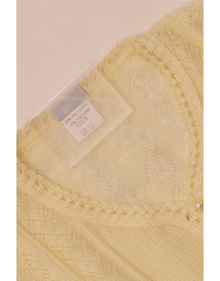 Bluză din tricot vintage pentru femei IT 52 2XL Poliacrilic alb