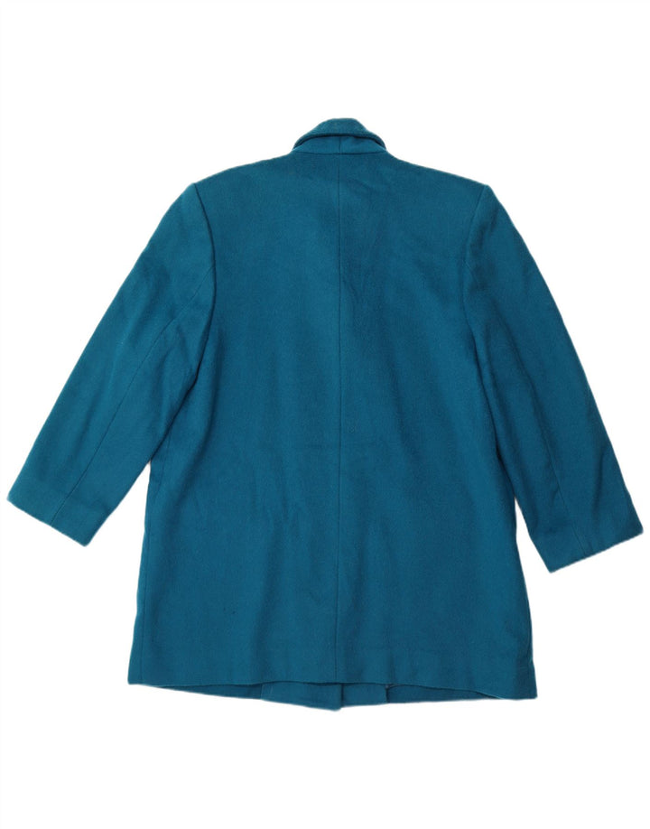 LONDON FOG Palton dublu pentru femei US 12 Lână mare albastră