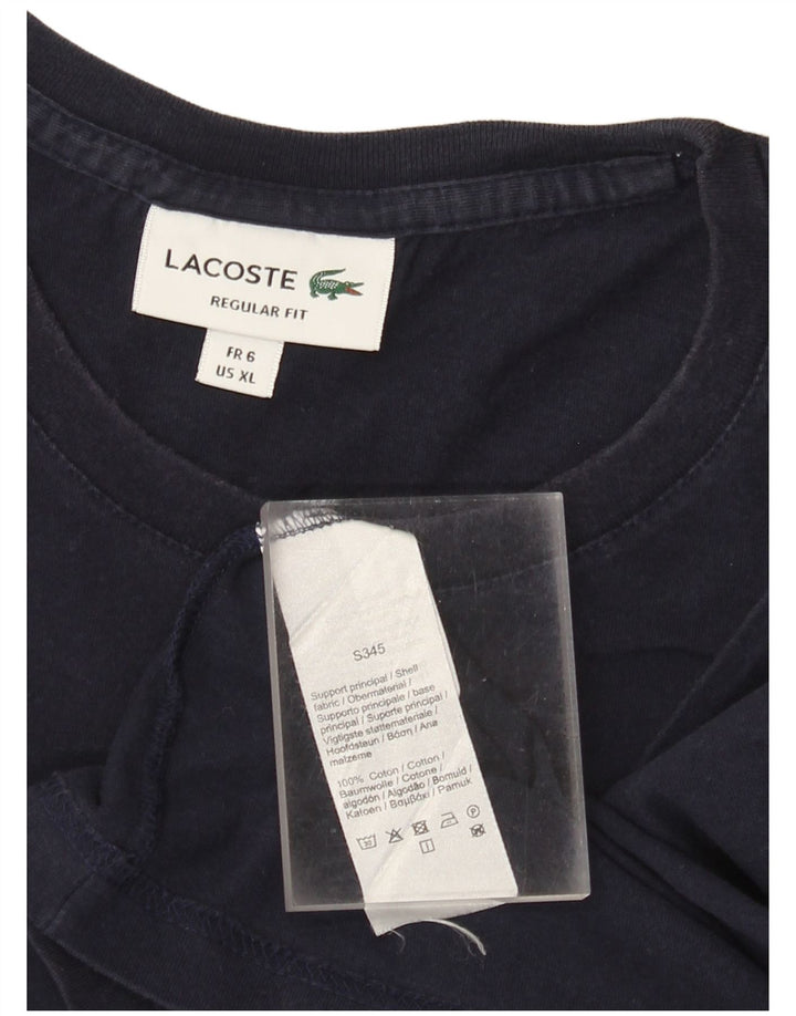Tricou Lacoste pentru bărbați, cu croiala normală, top mărime 6 XL, bumbac bleumarin
