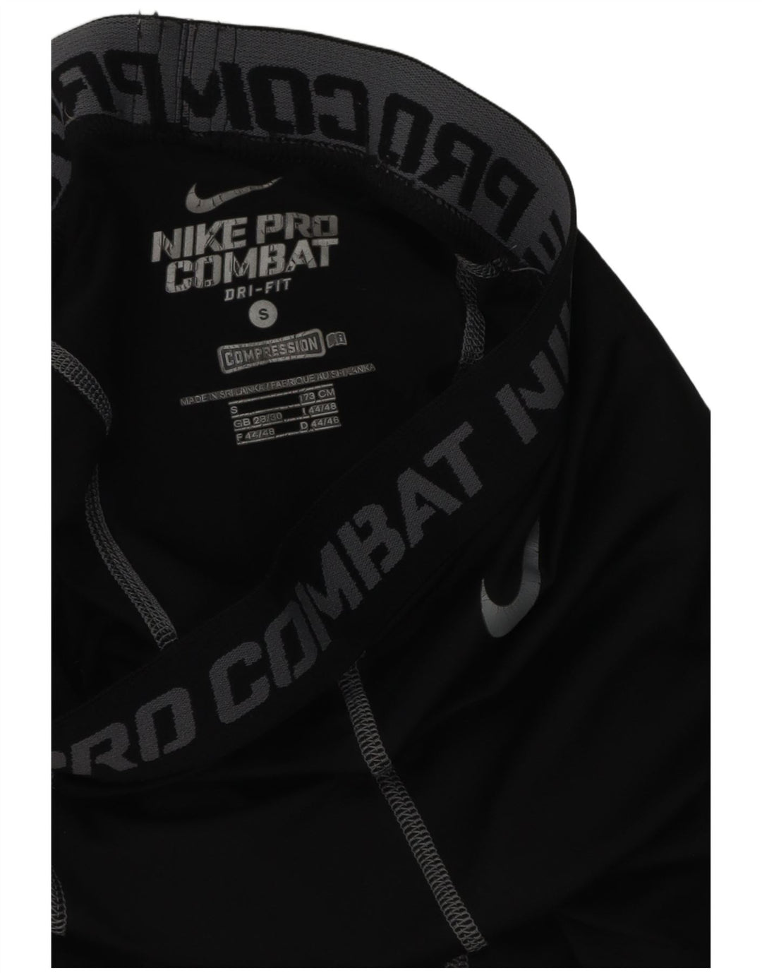 Leggings grafici Nike Dri Fit pentru bărbați, mici, negri, sintetici