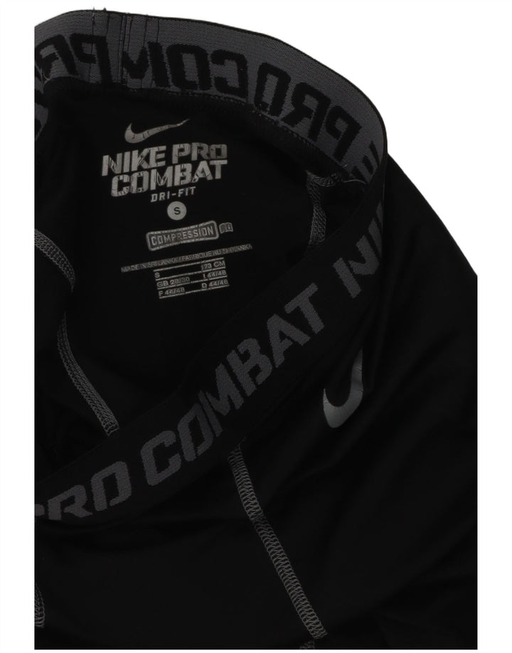 Leggings grafici Nike Dri Fit pentru bărbați, mici, negri, sintetici