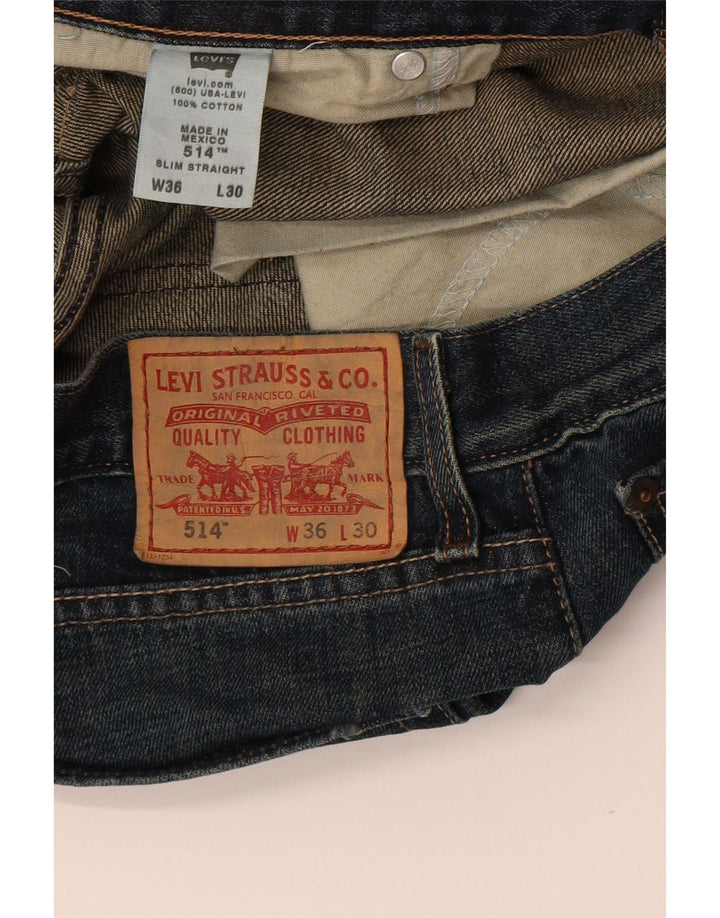 Blugi Levi's 514 Slim Straight pentru bărbați W36 L30 Bumbac albastru